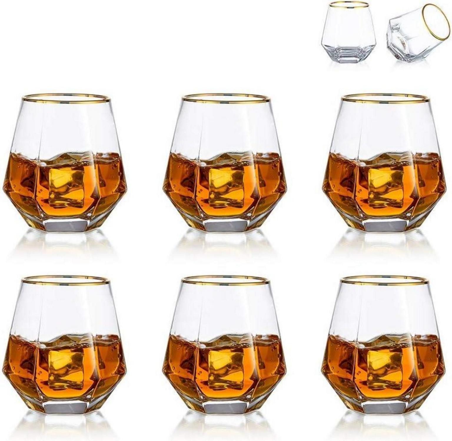 Whiskyglas Diamond Whisky Glasses 6er Set 300 Ml Moderne