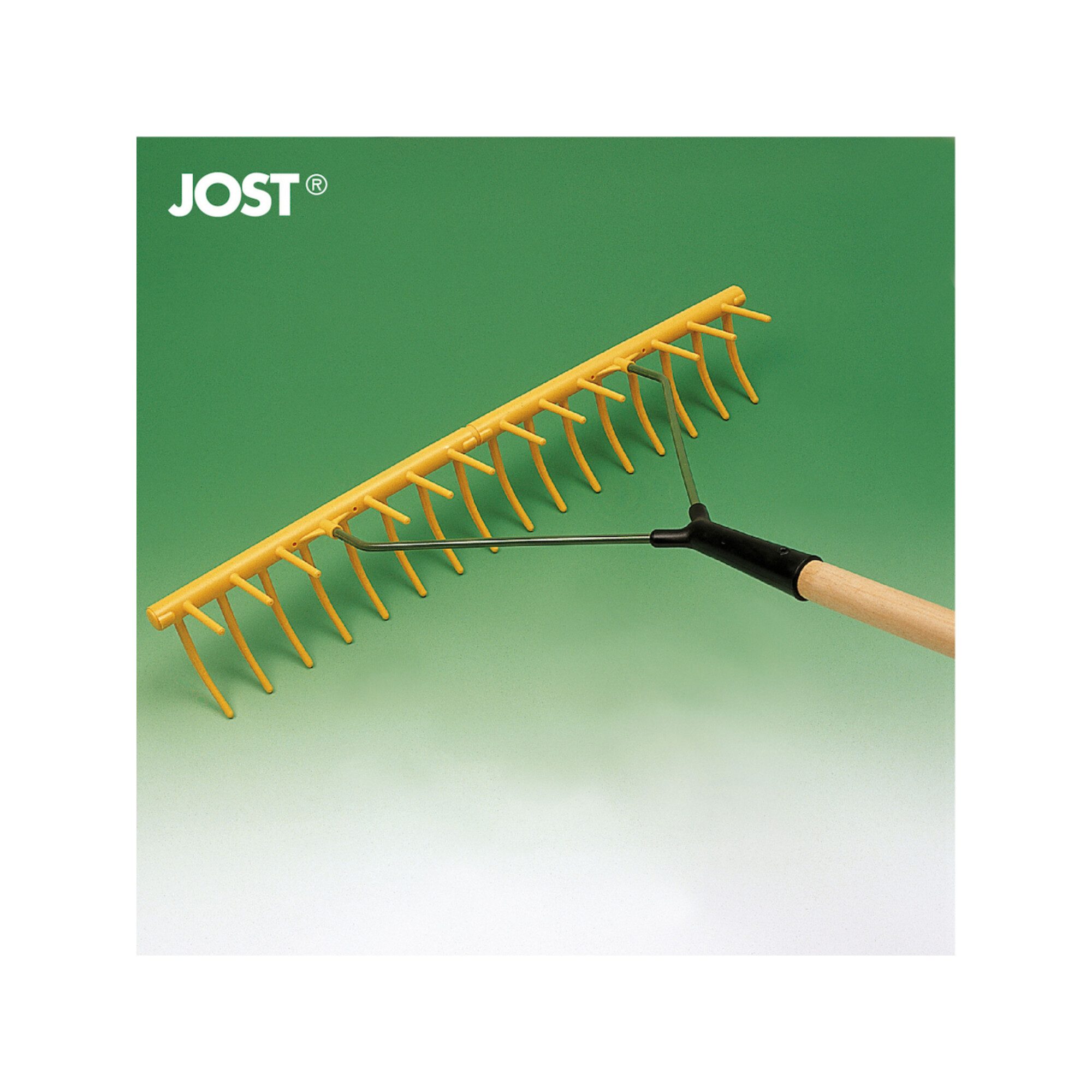 Jost Rechen JOST Kunststoffrechen 16 gebogene Zinken zus. Querzinken Arbeitsbreite