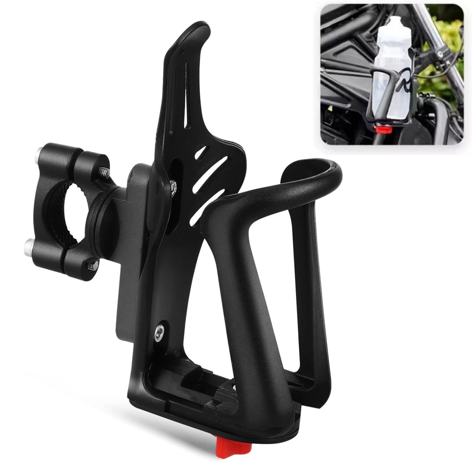 BlingBin Fahrrad-Flaschenhalter Getränkehalter Motorrad Trinkflaschenhalter für Rahmen und Lenker, (1er Set, 1-St., 1 Stück), Flaschenhalter für Fahrräder, für MTB Roller Rennrad Motorrad