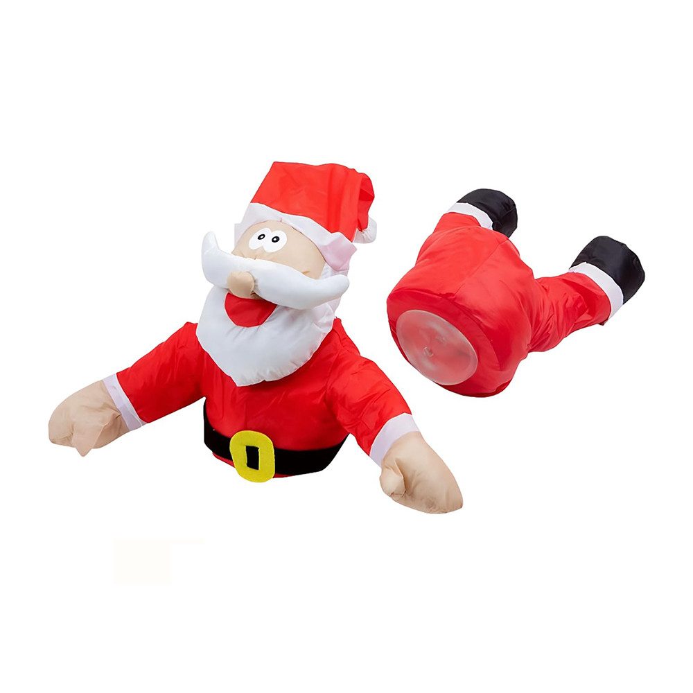 CLTYQ Weihnachtsmann Crashender Santa Rentier Animiert,Lustige Weihnachtsdekoration, mit Glasplitter Aufkleber und Bein Overall Animation Geschenk