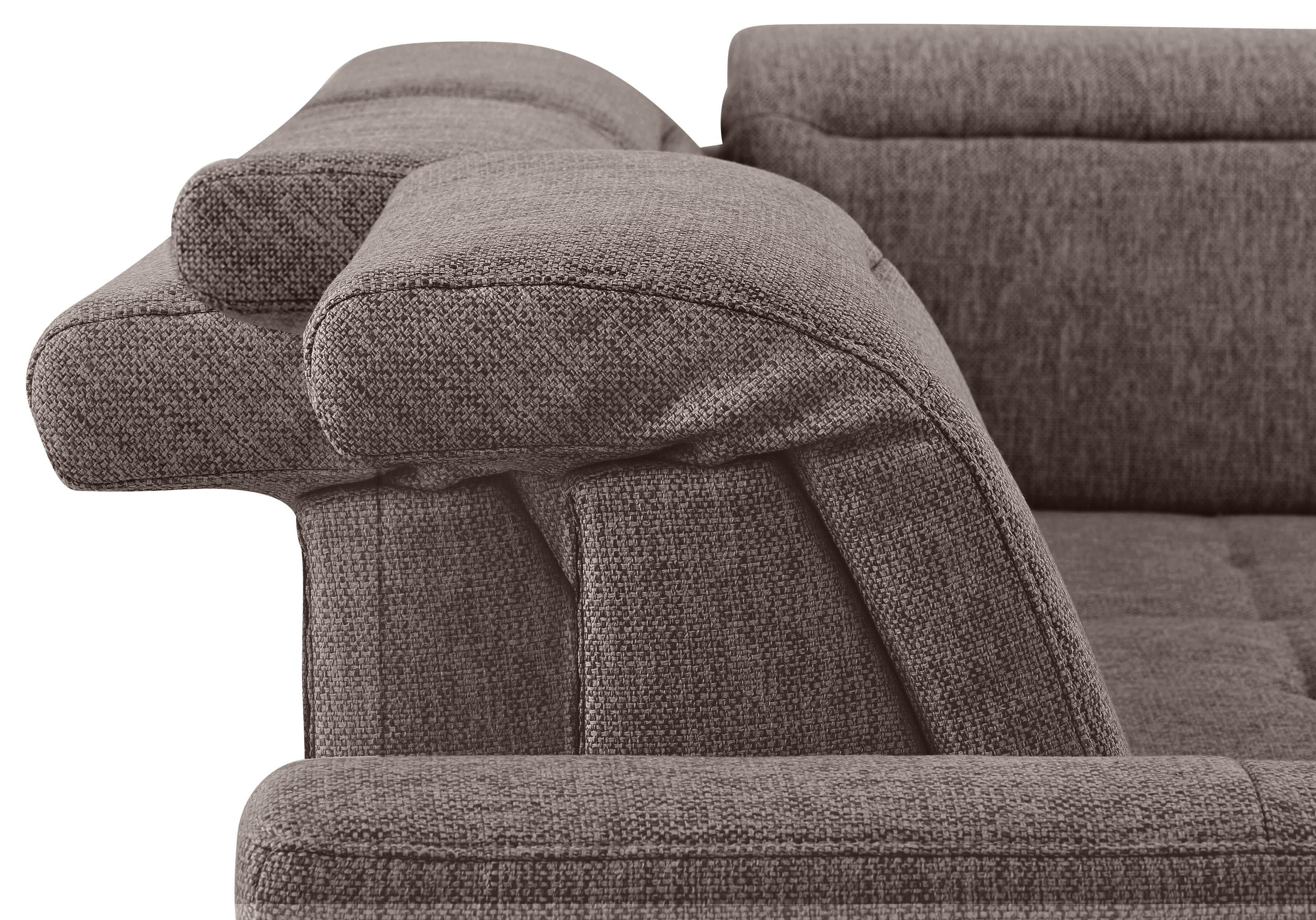 OTTO home Ecksofa Solvei L-Form, wahlweise auch mit Kopfteilverstellung und Schlaffunktion, Federkern