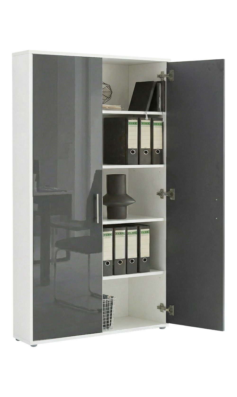 moebel-dich-auf Aktenschrank TABOR 4 (Büroschrank Mehrzweckschrank ideal für DIN A4 Ordner, abschließbar Metallgriffe) Made in Germany – Bild 3 von 5