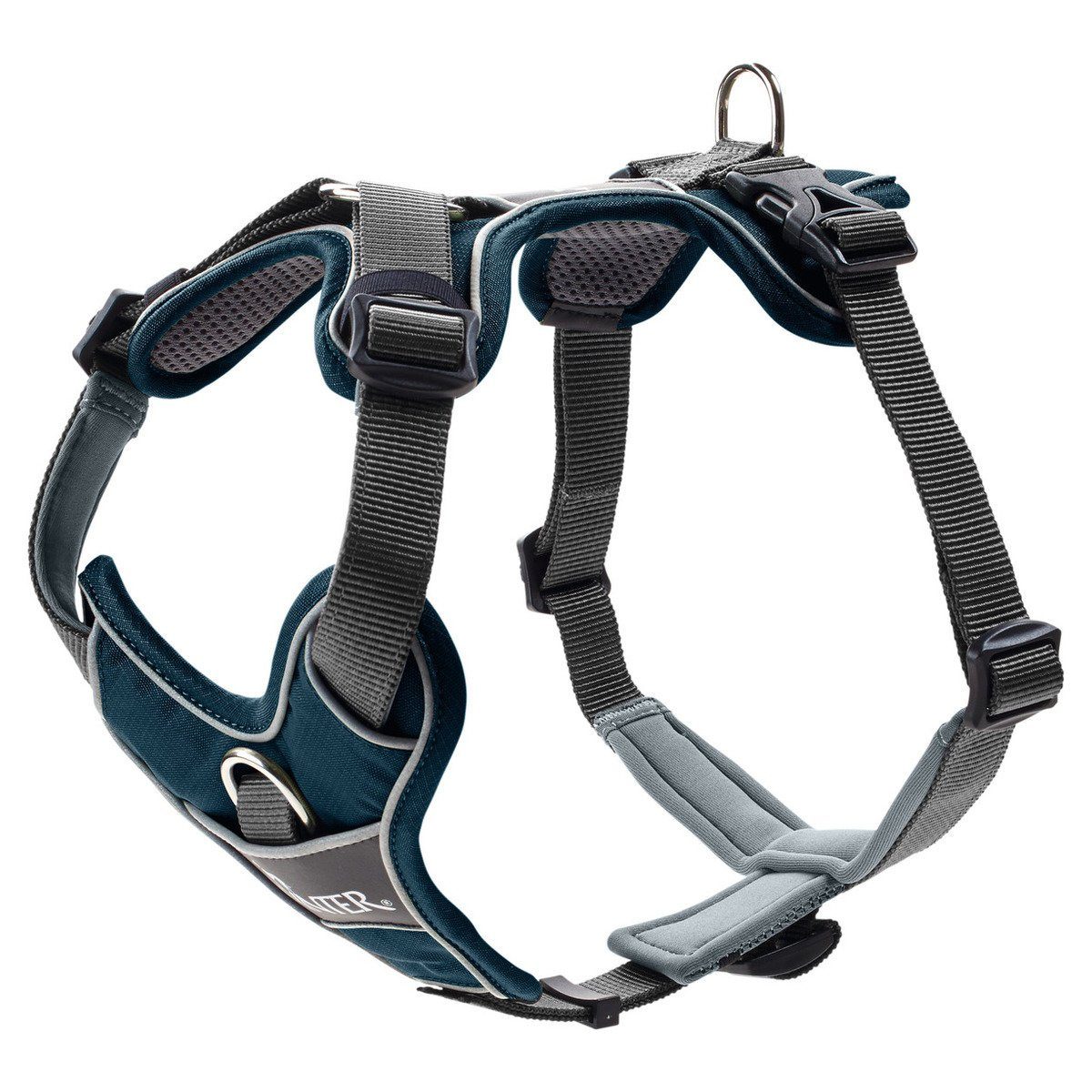 Hunter Tierbedarf Hunde-Geschirr Geschirr Divo dunkelblau/grau günstig online kaufen