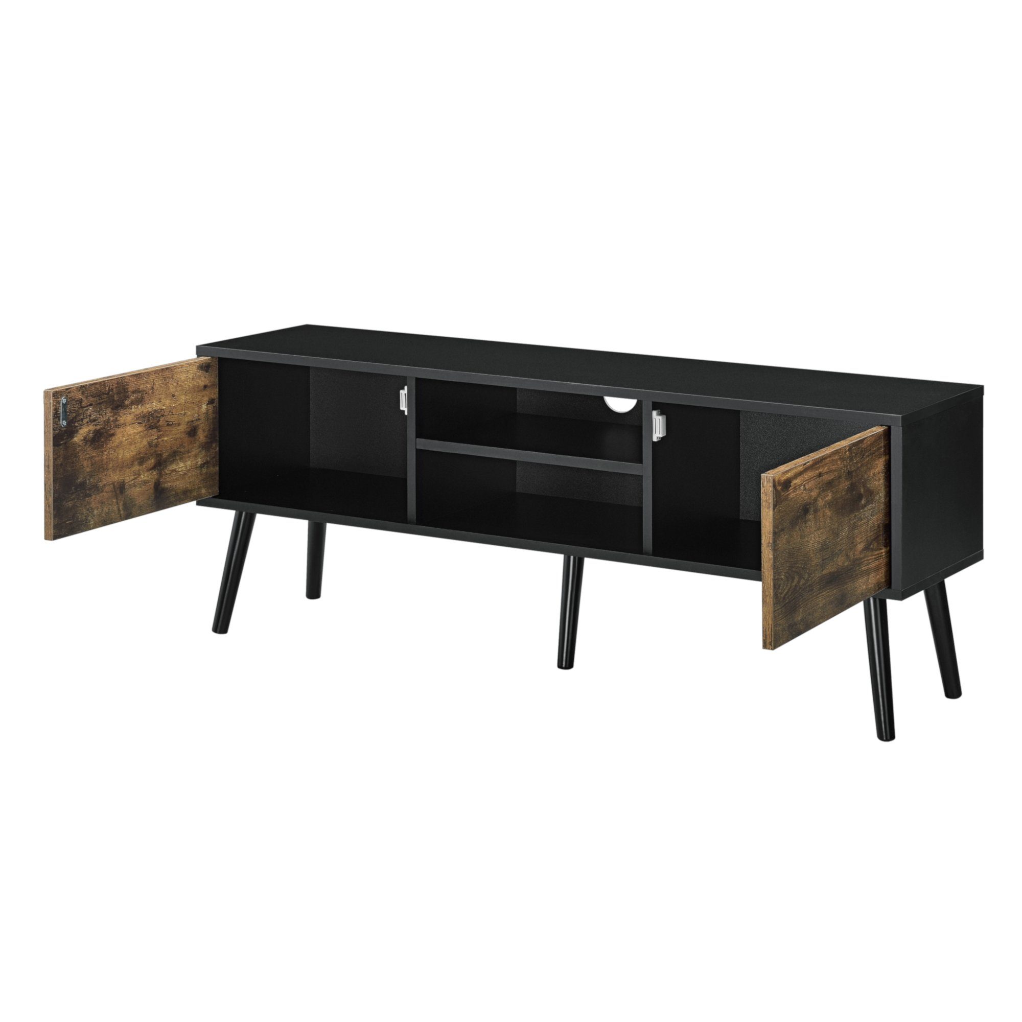 en.casa Lowboard, »Eskilstuna« Fernsehtisch 120x29,5x46,5cm Schwarz günstig online kaufen