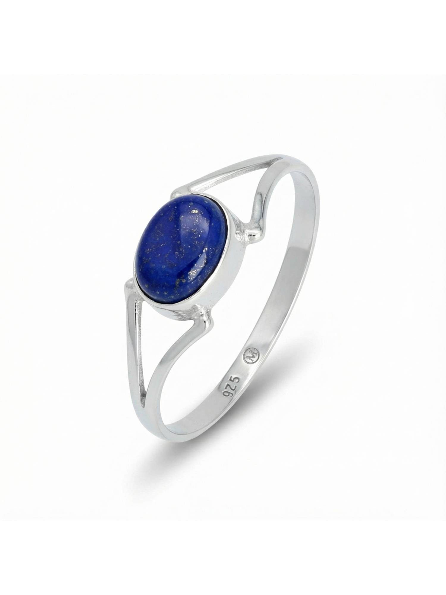 mantraroma Silberring TEKILI oval aus 925 Silber mit Lapis Lazuli (Ring mit günstig online kaufen