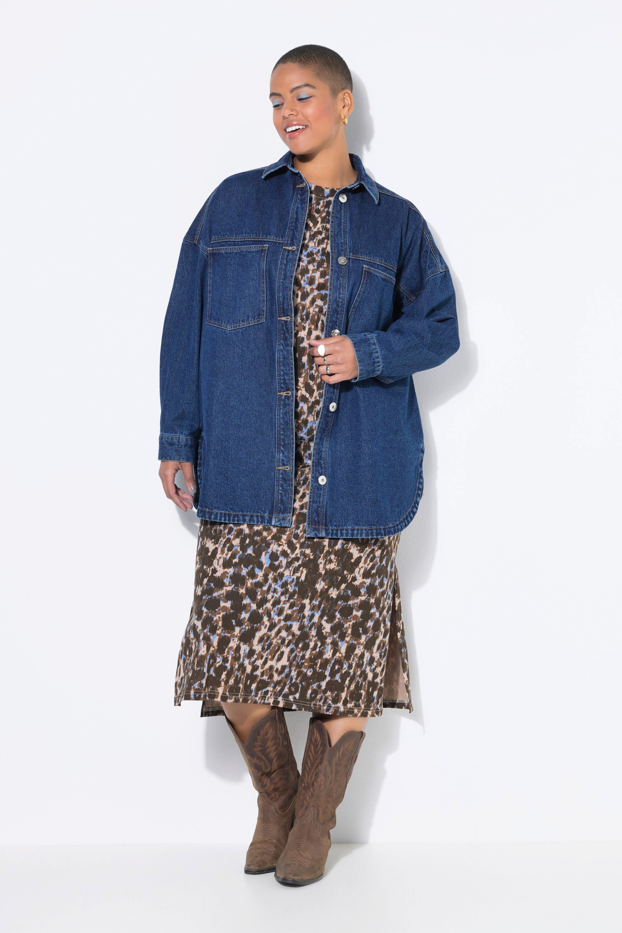 Studio Untold Hemdbluse Jeanshemd Oversize Shape günstig online kaufen