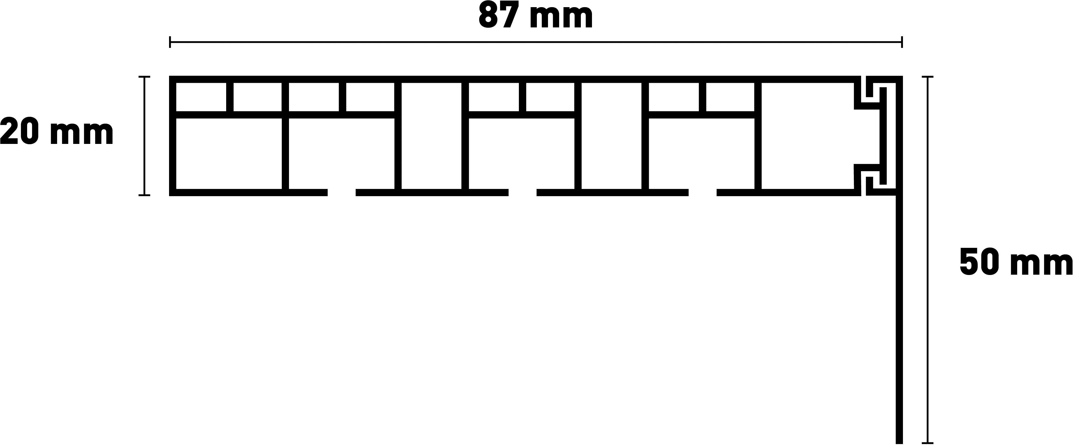 SN DECO GROUP Gardinenschiene Vorhangschiene SH (1) mit Blende 5 cm, 3-läufig, Fixmaß, mit Bohren, verschraubt, Kunststoff – Bild 5 von 5