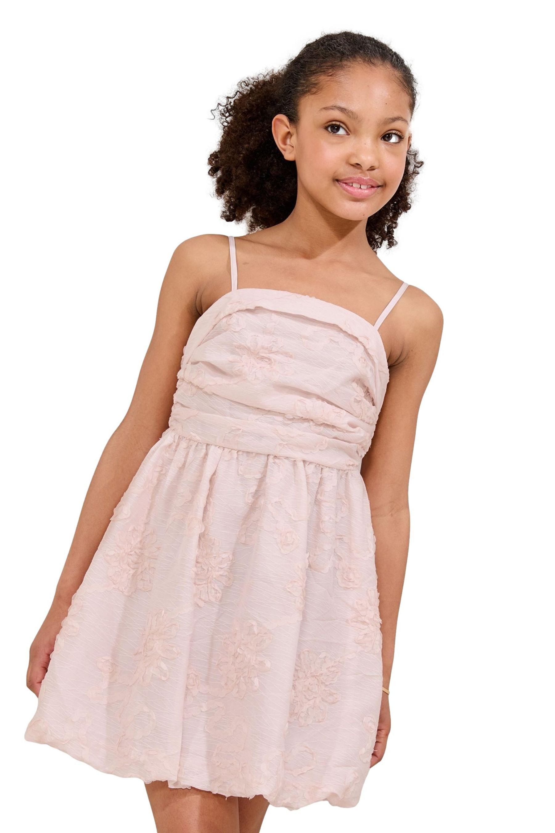 LIPSY Minikleid Lipsy Mini-Jacquard Puffball-Kleid für Teenager (1-tlg)