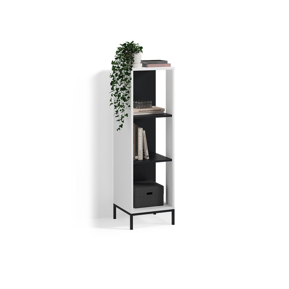 Livinity® Bücherregal Aterno, Weiß, mit 3 Fächern, 1-tlg.