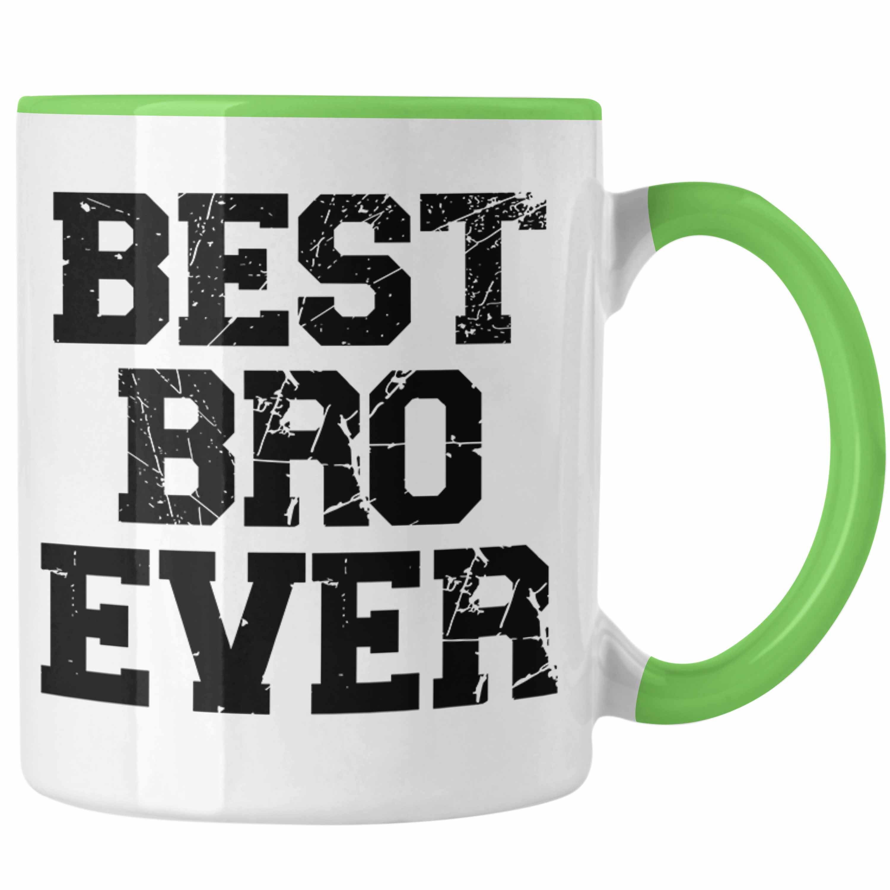 Tasse Bro Bester Erwachsen Bruder Ever Geburtstag Lustig Grün Geschenkideen Trendation - Tasse Weihnachten Geschenk Trendation Best