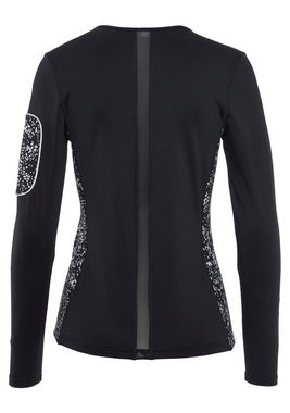 LASCANA ACTIVE Laufshirt -Langarmshirt mit reflektierendem Print und praktischer Armtasche