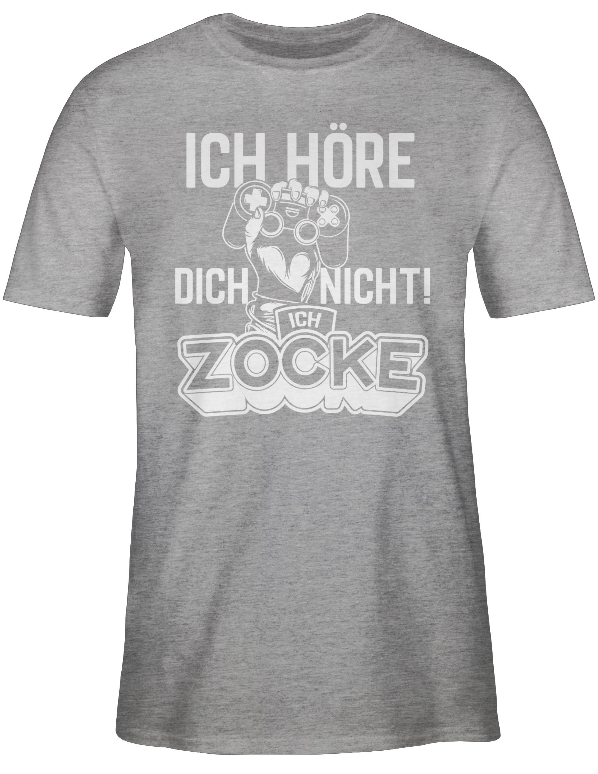 Shirtracer T-Shirt Ich höre dich nicht ich zocke Controller Hand Nerd Geschenke