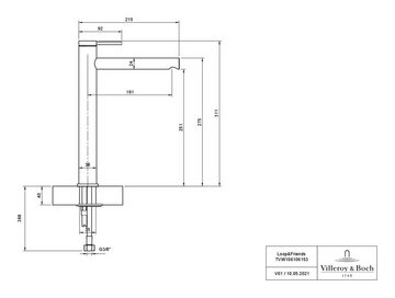 Villeroy & Boch Waschtischarmatur Loop & Friends 251 Einhebel, ohne Ablaufgarnitur, Standmontage - Chrom