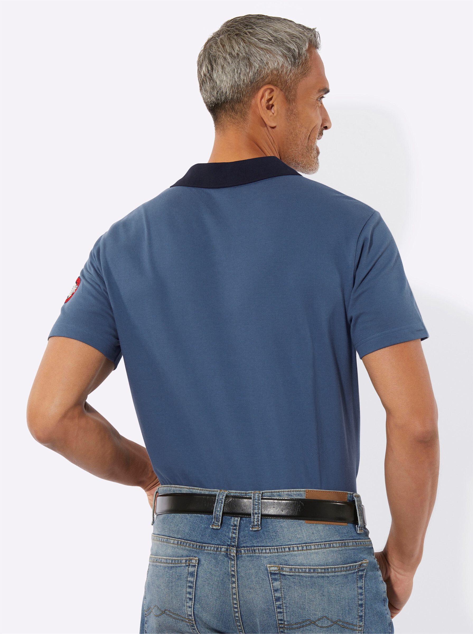 Sieh an! T-Shirt Kurzarm-Poloshirt Kurzarm