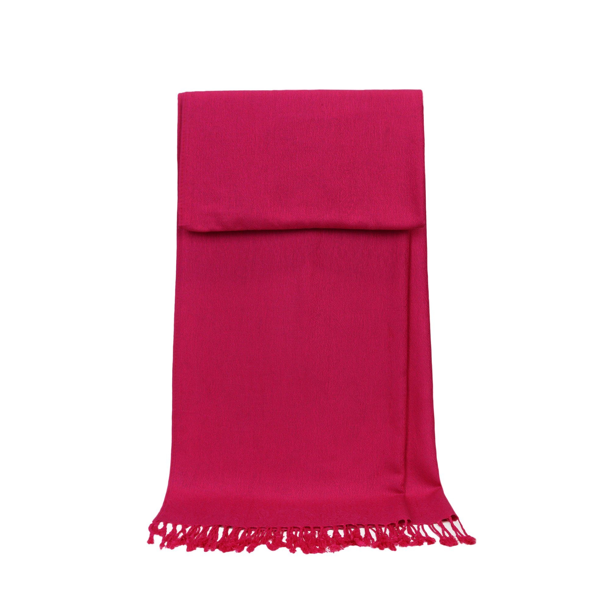 ZEBRO Modeschal Schal, Fransen pink