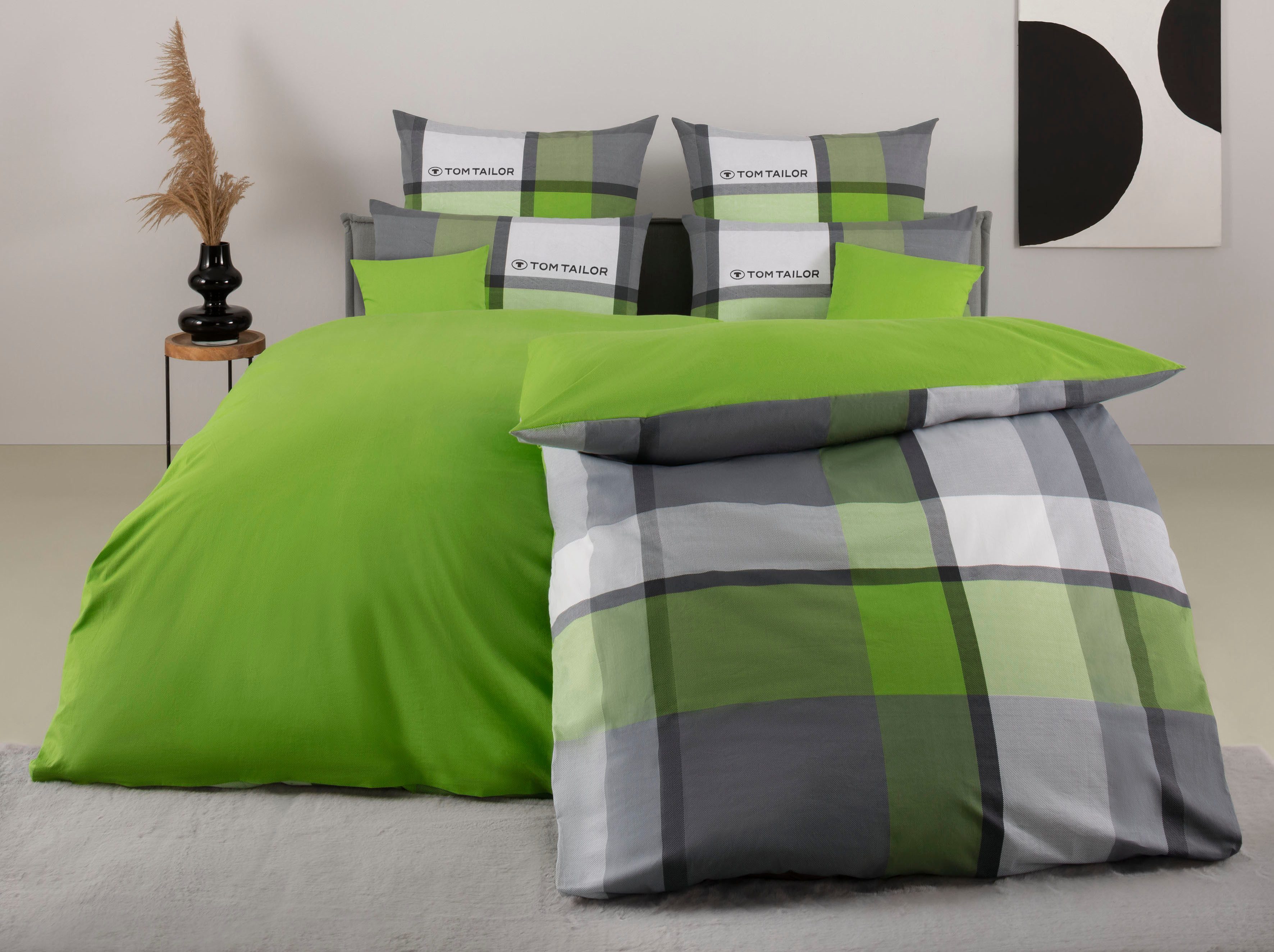 TOM TAILOR HOME Bettwäsche Lenny, Renforcé, 3 teilig, mit GRATIS-Zugabe: Kissenhülle 1tlg., in Biber und Renforcé erhältlich