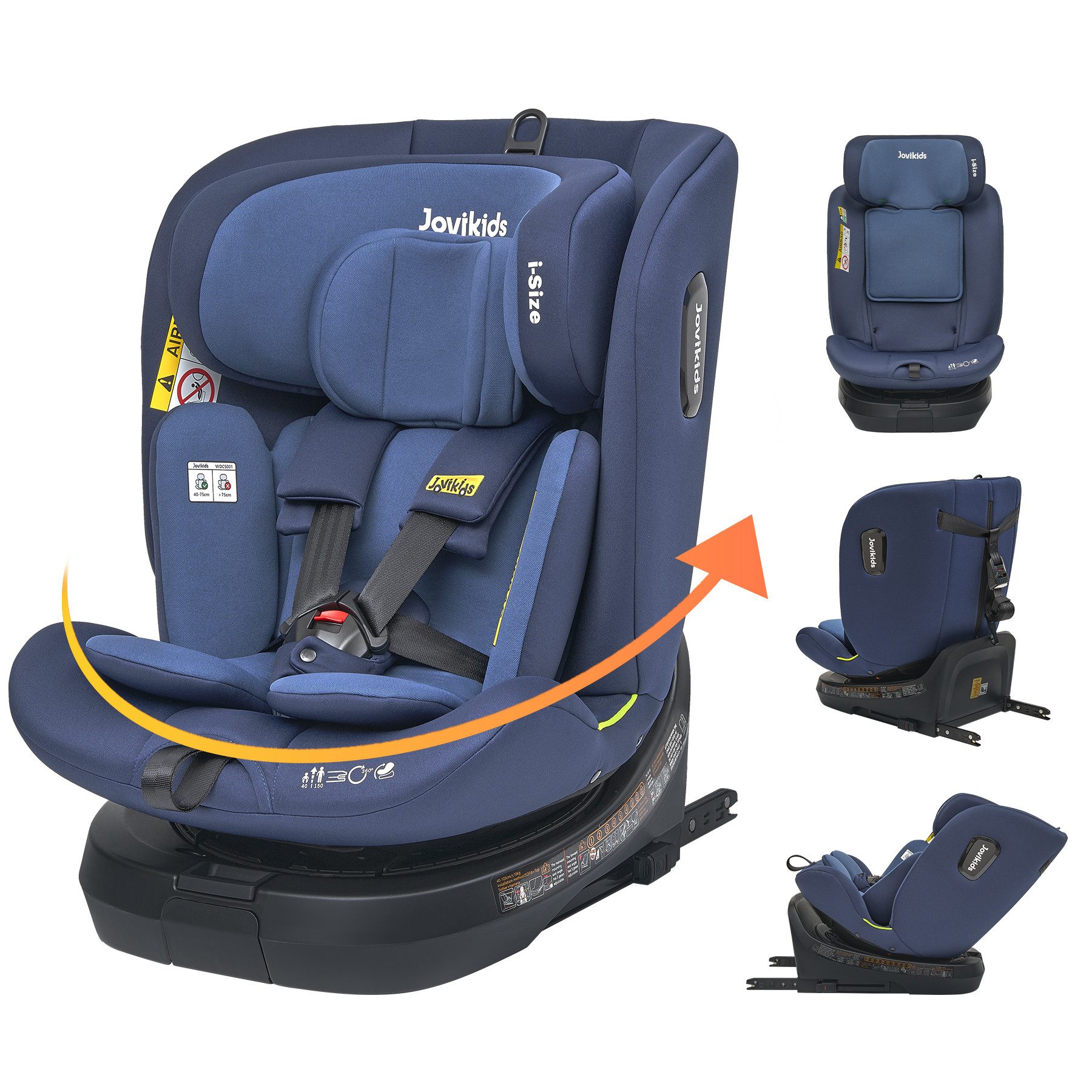 Autokindersitz 360° Drehbar Kindersitz mit ISOFIX und Ruheposition