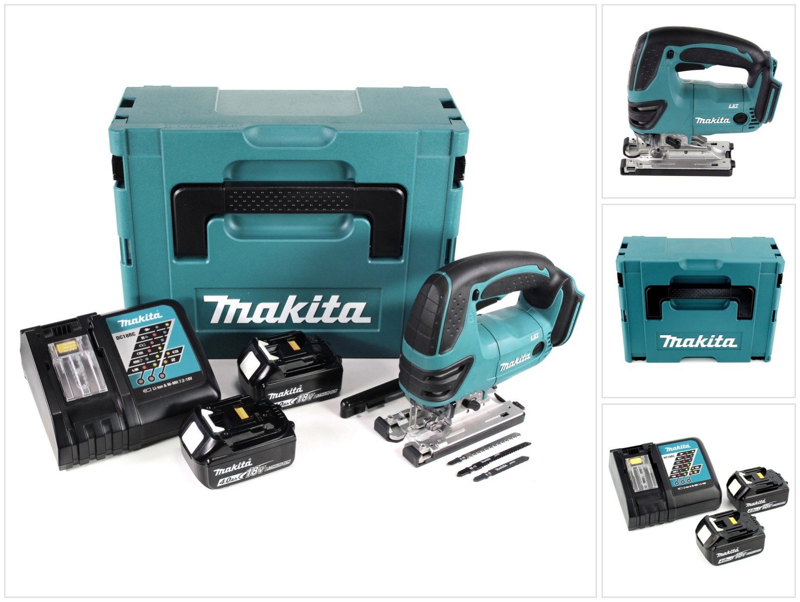 Makita Akku-Stichsäge DJV 180 RMJ Akku Stichsäge 18V + 2x Akku 4,0Ah + Ladegerät + Makpac