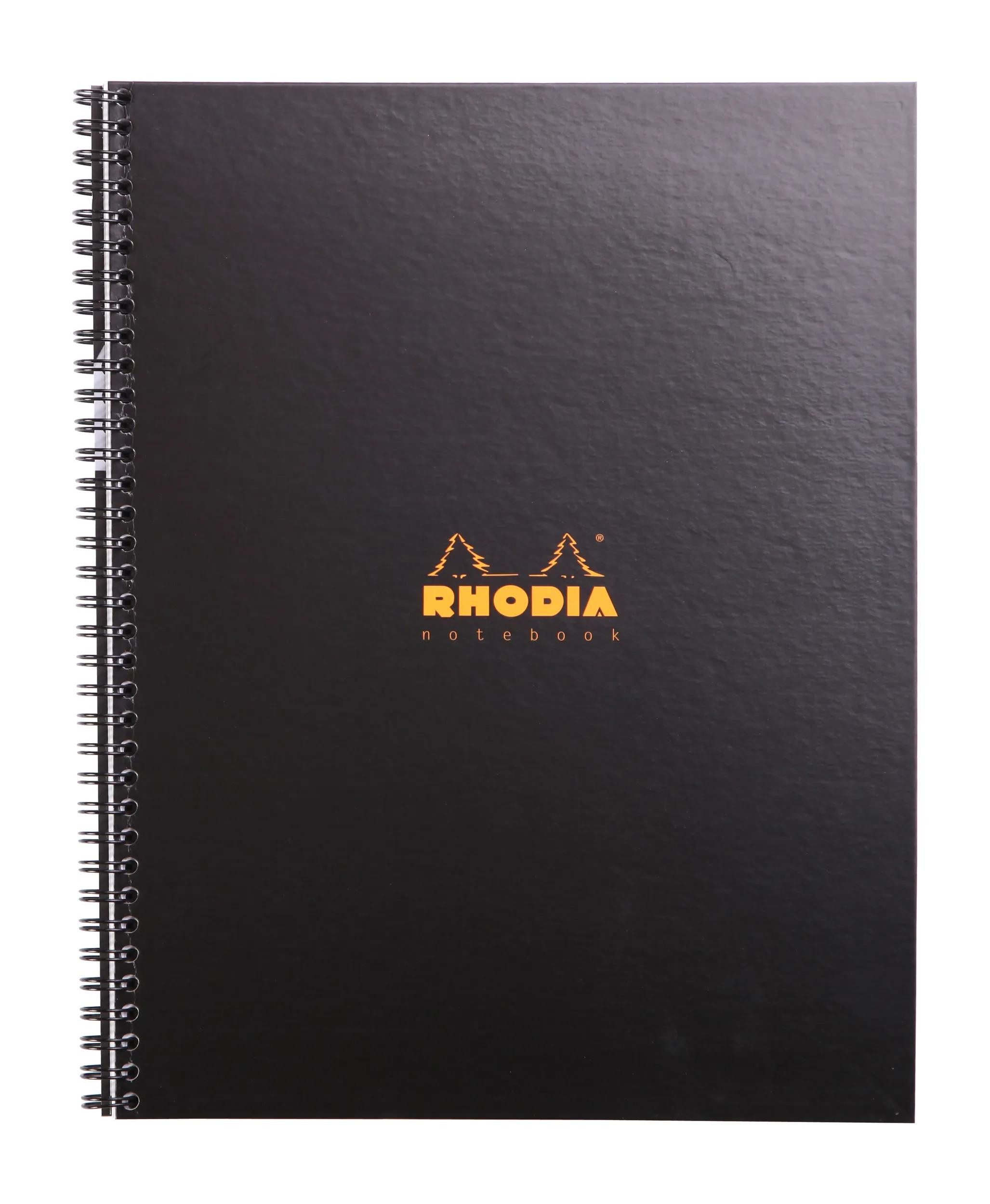 Rhodia Notizheft 5x Notebook mit Doppelspirale A4+ 80 Blatt kariert 90g Schwarz 191301C, Rhodia, Blöcke, Hefte und Ноутбуки