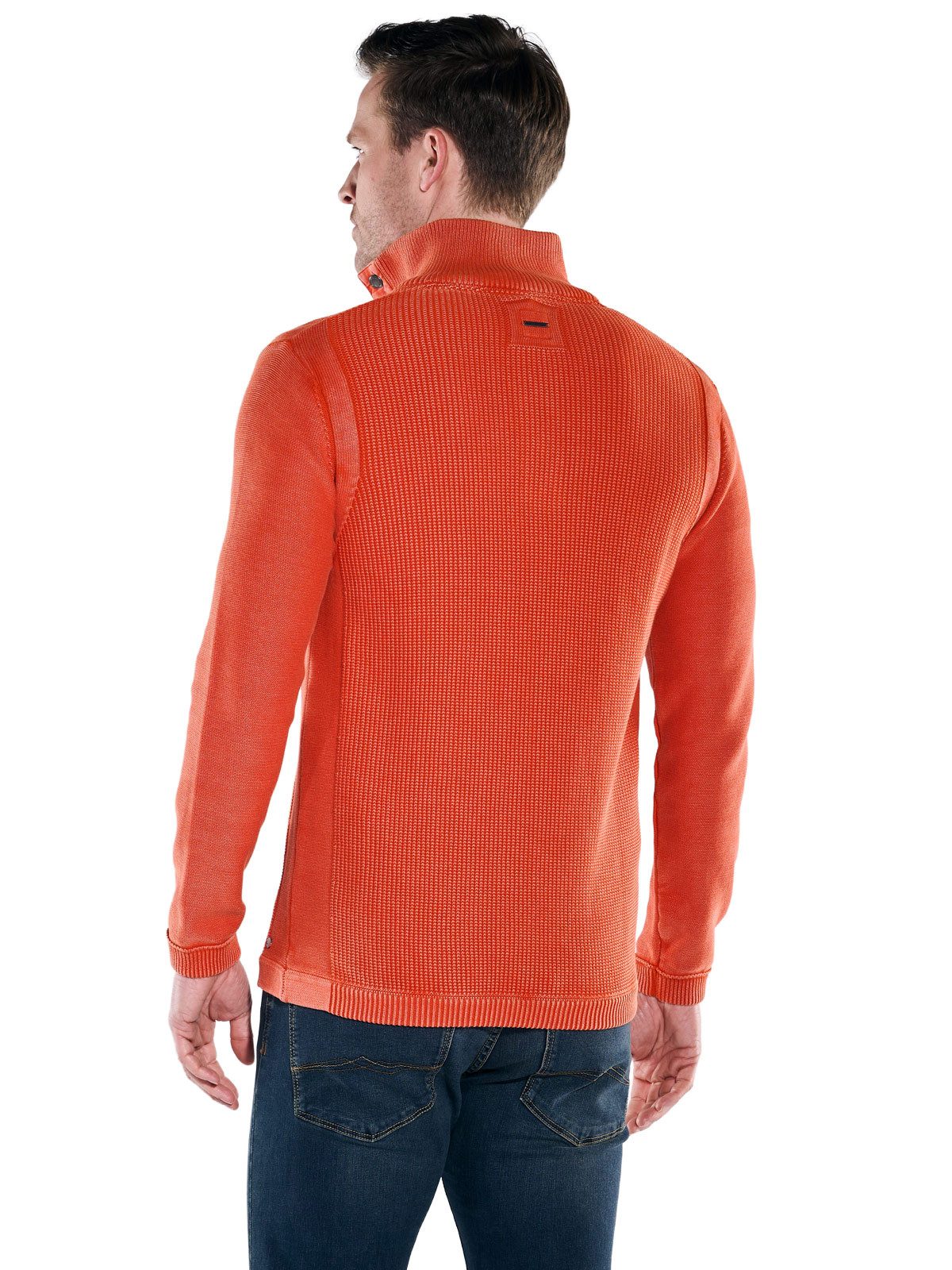 Engbers Stehkragenpullover Herren Pullover Polokragen, Orange günstig online kaufen