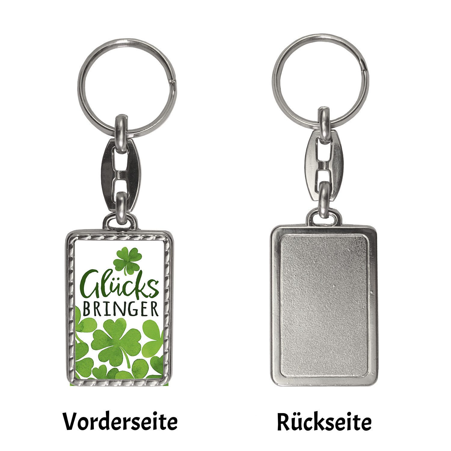 speecheese Schlüsselanhänger Klee Schlüsselanhänger mit Bordüre günstig online kaufen
