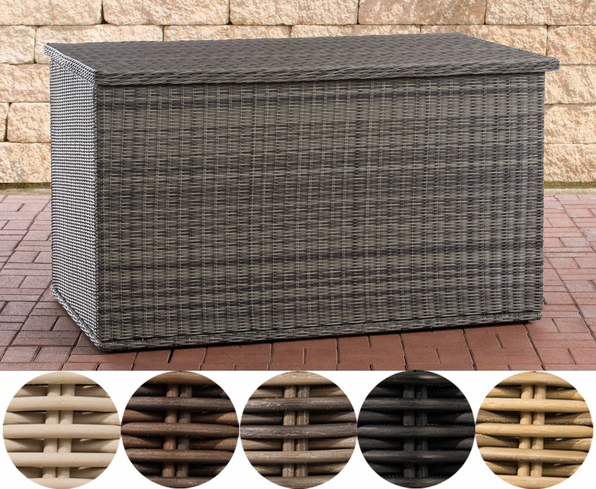 CLP Auflagenbox Comfy Rundrattan, Kissenbox aus Polyrattan