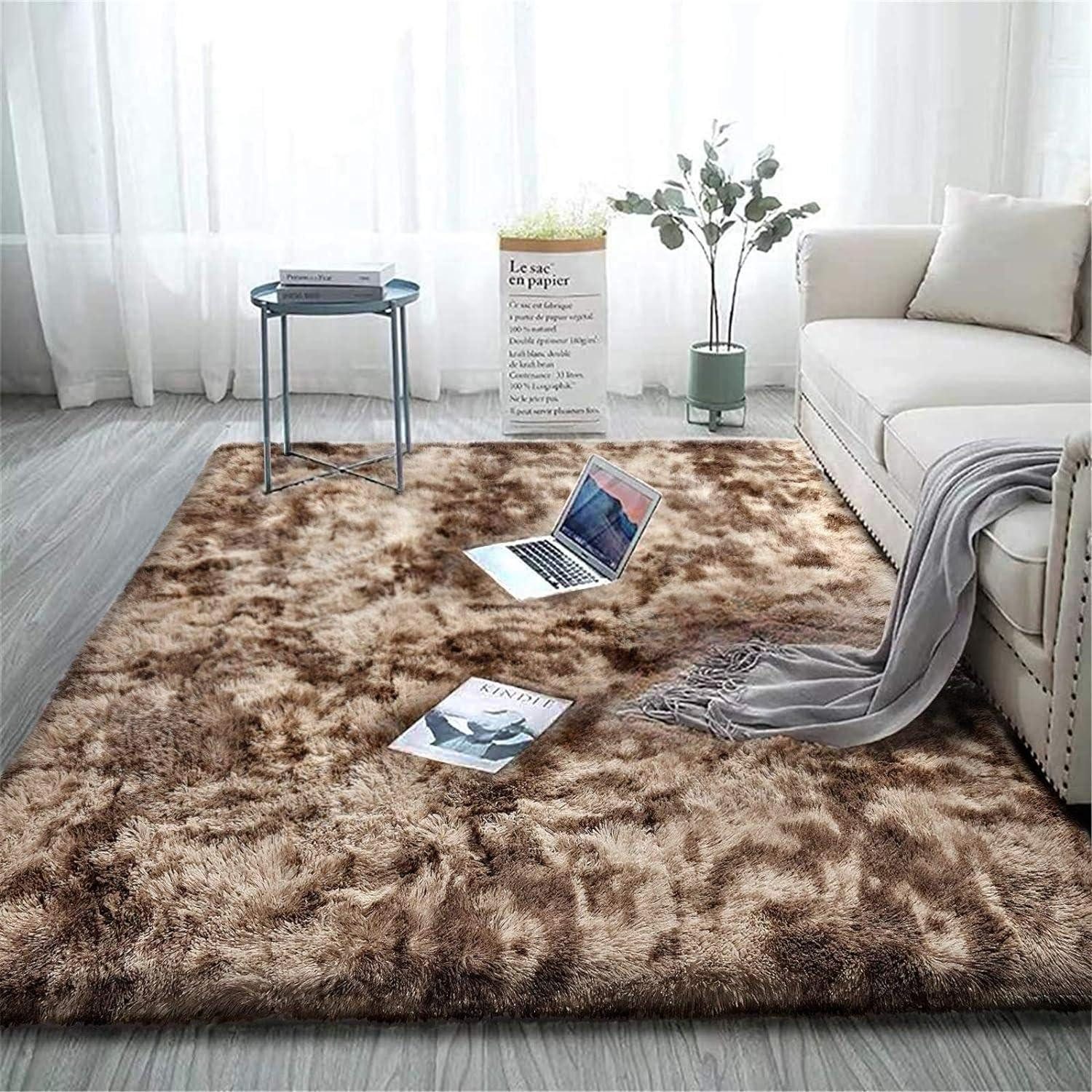 Aujelly Hochflor-Teppich Weicher Shaggy Teppich Bunt günstig online kaufen