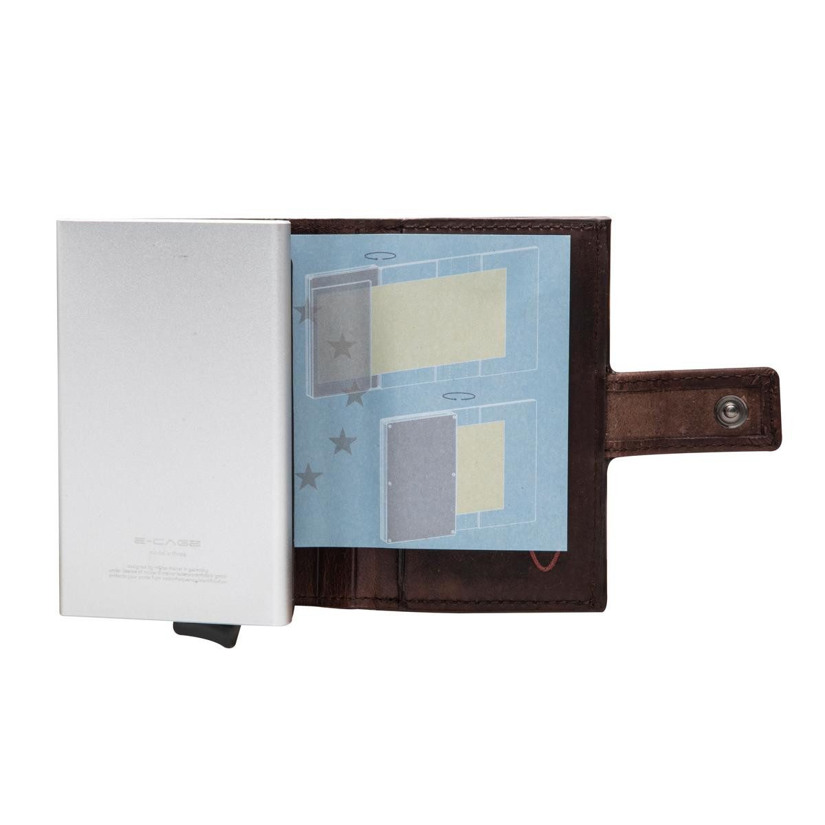 Strellson Geldbörse Camden C-Three e-Cage sv8f Herren Geldbörsen/Kartenetui Leder Hochform (1 Stück, 1-tlg., B/H/T)ca. 6,5/10/2 cm), RFID-Schutz