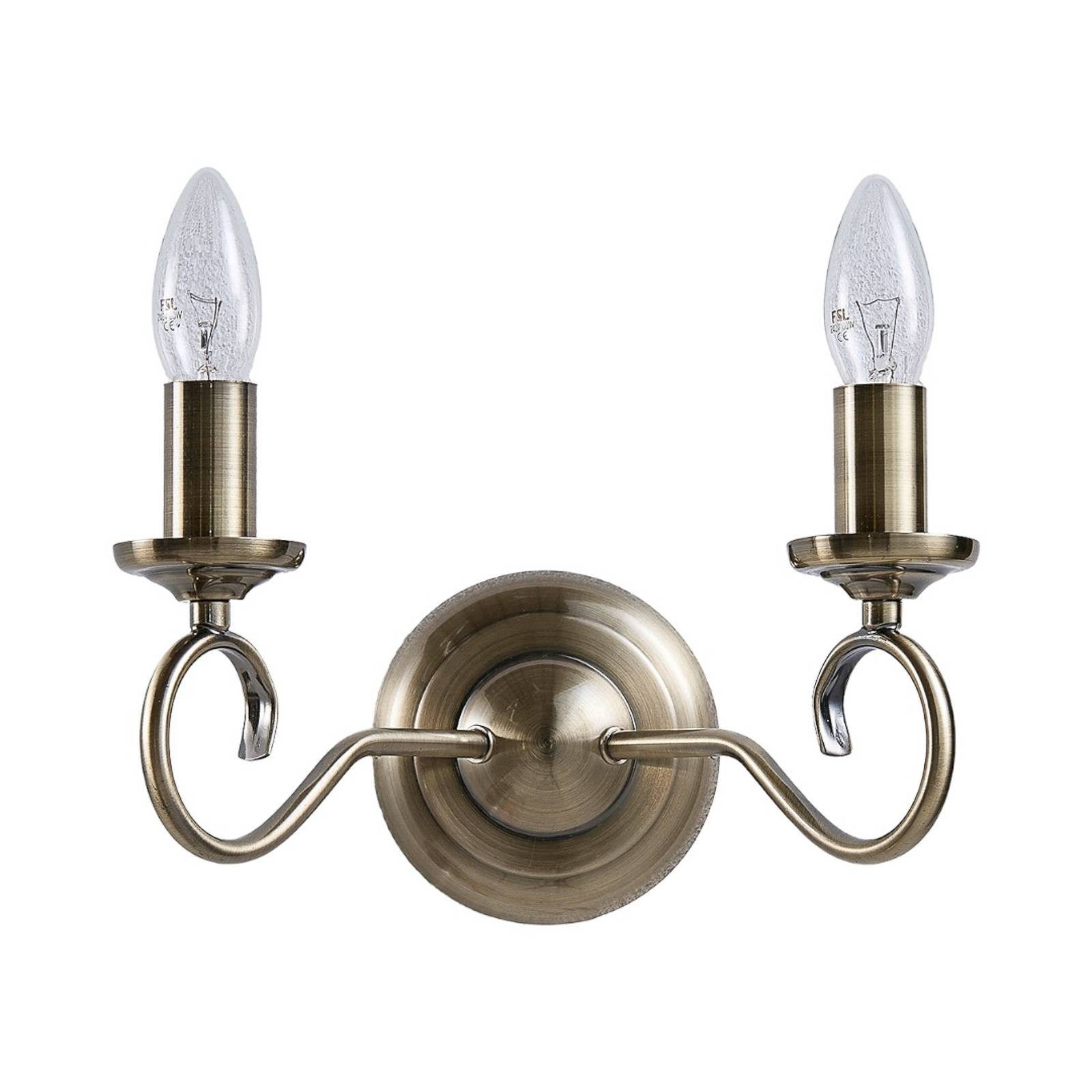 Lindby Wandleuchte Marnia, Metall, Bronze IP20, günstig online kaufen