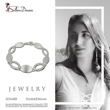 SilberDream Silberarmband SilberDream Armschmuck 18,5cm silber (Armband), Damen Armband (Grazie) ca. 18,5cm, 925 Sterling Silber, Farbe: silber