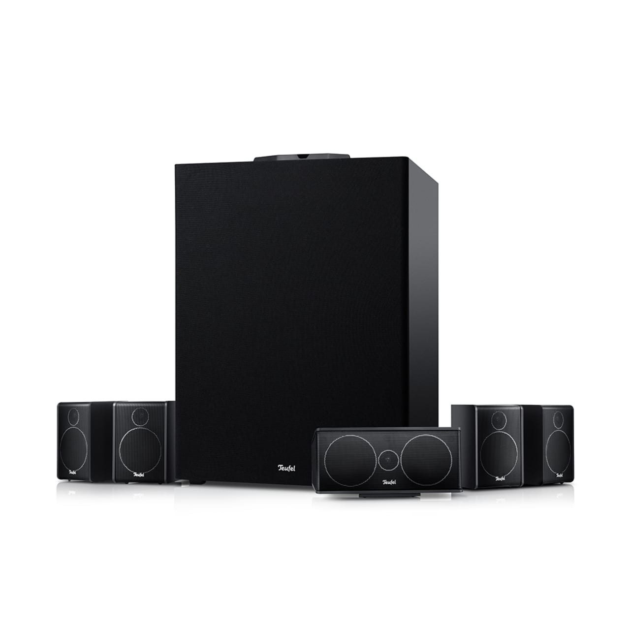 Teufel CONSONO 25 CONCEPT Surround Power Edition "5.1-Set" Wireless Lautsprecher (Bluetooth, HDMI, AUX, 150 W, Integrierter AV-Receiver mit Bluetooth 5.0, Klangeinstellungen)