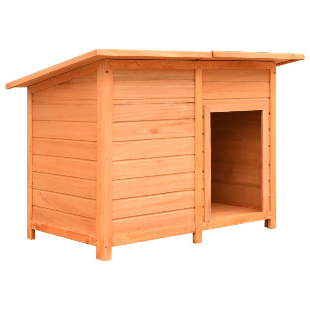 vidaXL Hundezwinger Hundehütte Kiefernholz Tannenholz 120x77x86 cm