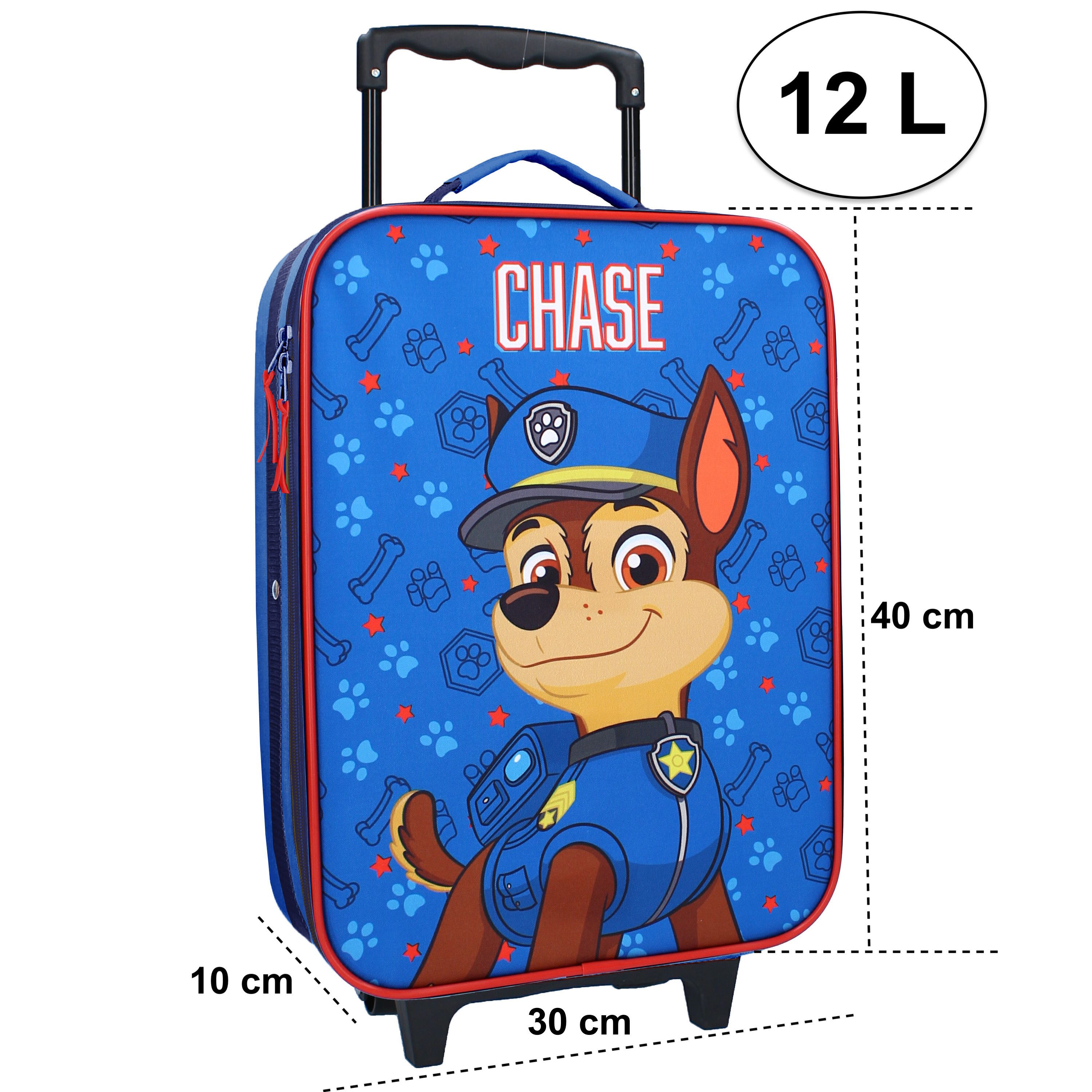 PAW PATROL Kinderkoffer Trolley Koffer Kindertrolley leicht, 12 L, Innenmaß: 40 x 30 x 10 cm