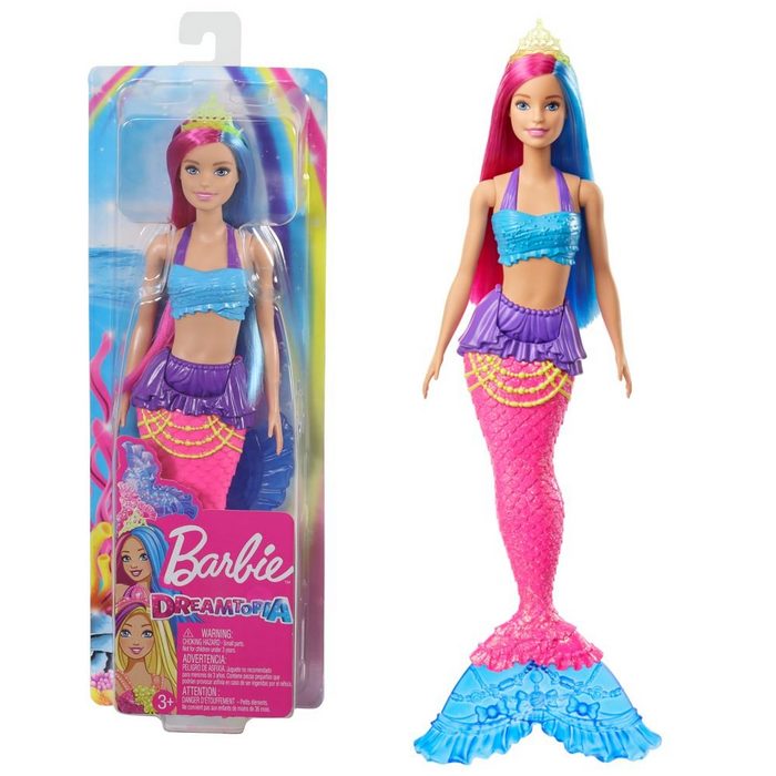 Mattel® Anziehpuppe Meerjungfrauen Puppe Blau Pinke Haare Barbie Dreamtopia Mattel GJK08