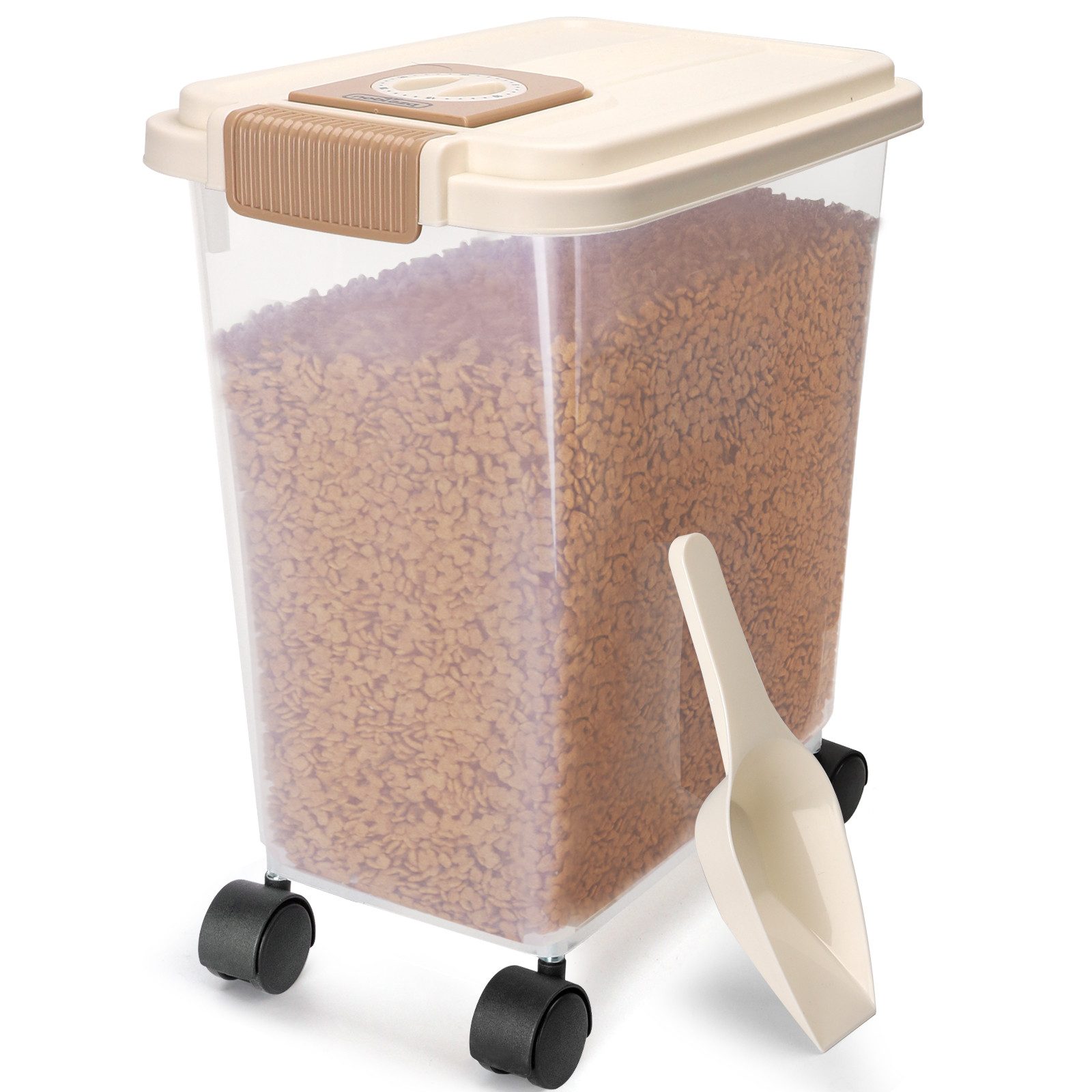 nobleza Futterbehälter Hundefutter Aufbewahrung 20L/40L Futterbehälter mit Datumsanzeige