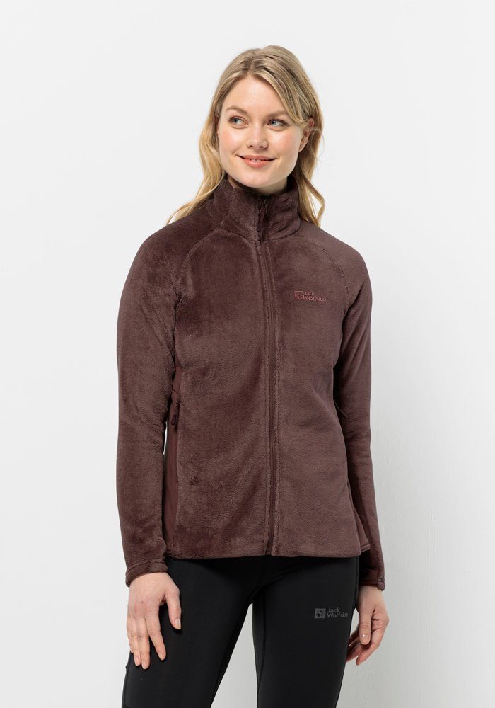 Jack W dark-maroon Fleecejacke ROTWAND FZ Wolfskin