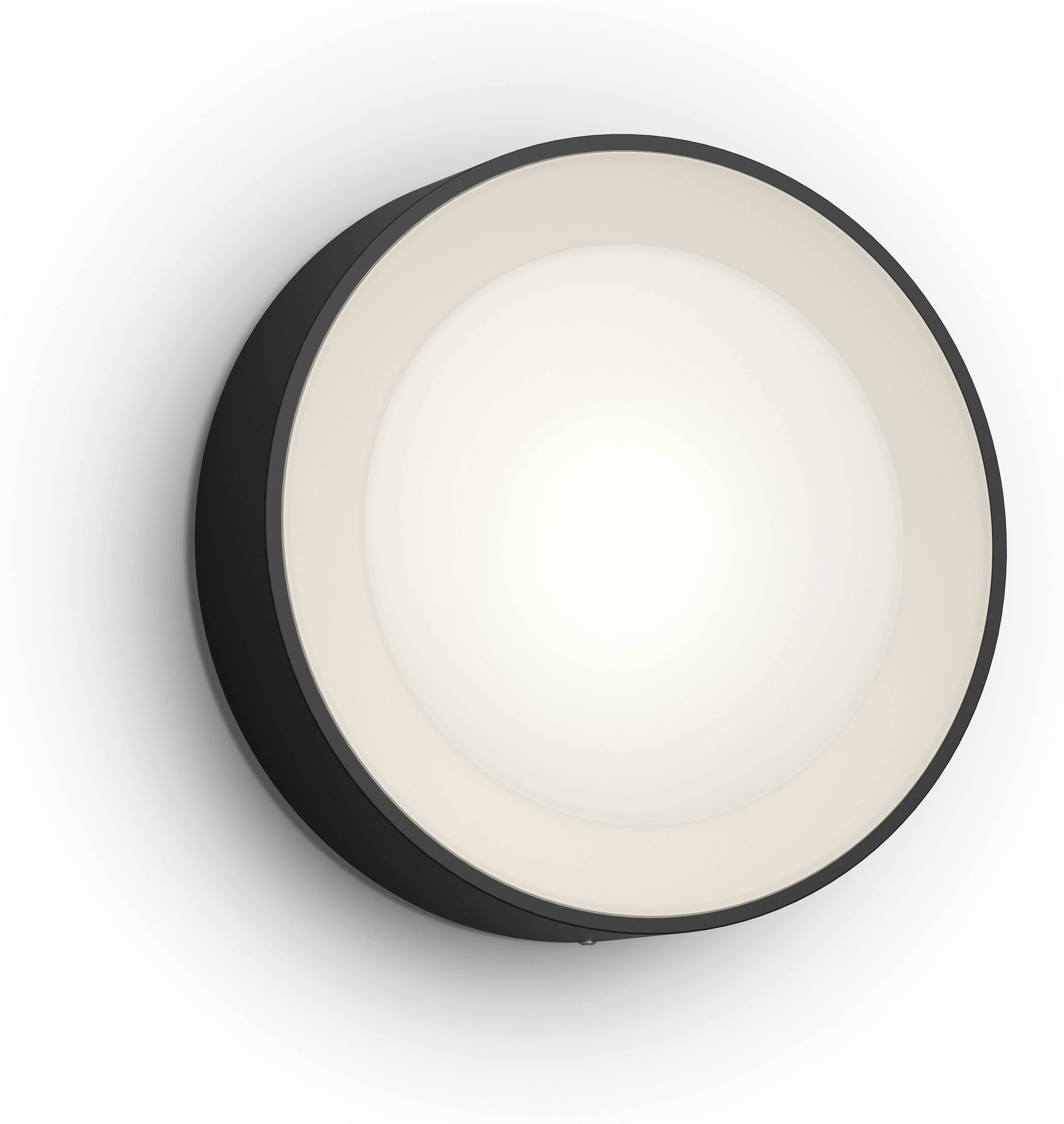 Philips Hue LED Außen-Wandleuchte Outdoor White & Color Ambiance Daylo schwarz, Abschaltautomatik, Bluetooth, CCT - über Fernbedienung, Dimmfunktion, Einschlafhilfe, Farbsteuerung, Farbwechsel, Memory, nach Trennung vom Netz, Nachtlichtfunktion, RGB, Smart Home, Timerfunktion, Weckerfunktion, dimmbar über Fernbedienung, mehrere Helligkeitsstufen, LED fest integriert, Farbwechsler, RGB, warmweiß - kaltweiß, Steuerbar per App und Stimme, Smart Home fähig, Farbfähig und Weißtöne