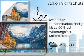 MuchoWow Balkonsichtschutz Berge - See - Weg - Natur - Wasser (1-St) Balkonbanner, Sichtschutz für den Balkon, Robustes und wetterfest