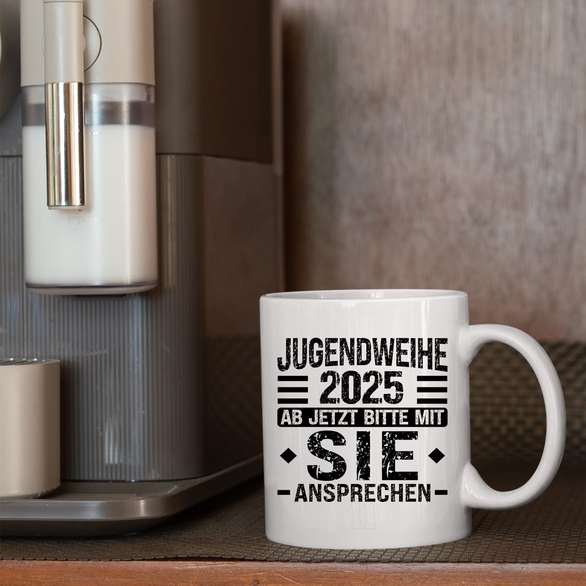 Printmacher Tasse Erwachsen Tasse, Jugendweihe 2025 ab jetzt bitte mit sie ansprechen, Keramik
