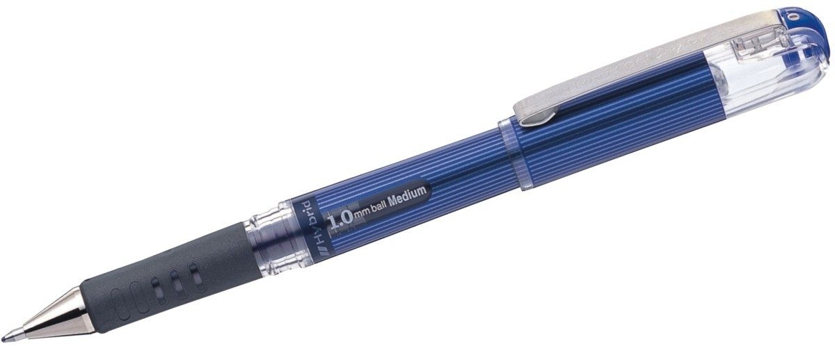 PENTEL Gelroller Geltintenroller Hybrid Gel Grip DX 0,5mm blau Packung mit 12 Stück