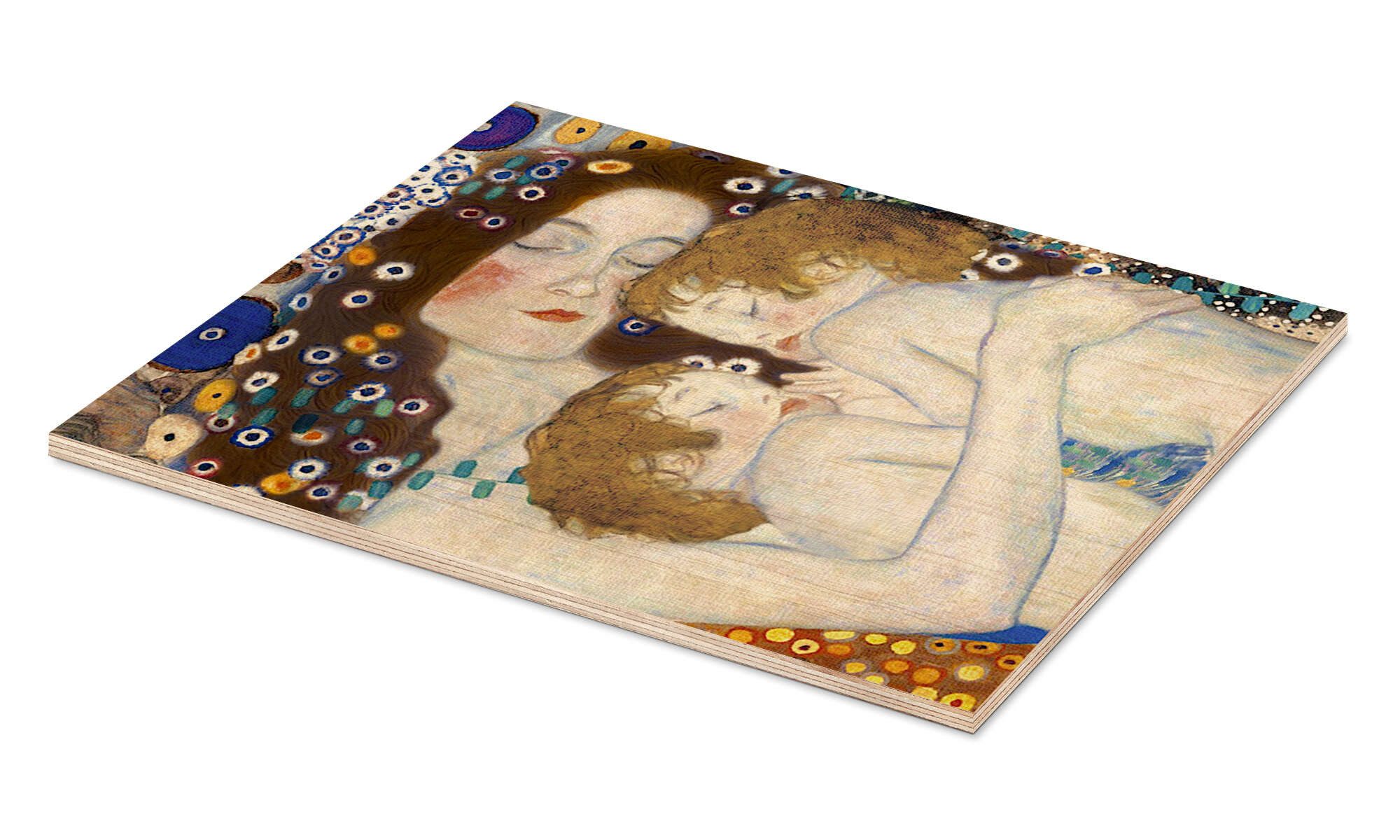 Posterlounge Wandbild Mutter und Zwillinge V, Gustav Klimt, erhältlich als Poster, Leinwandbild, Wandsticker oder Acrylglasbild