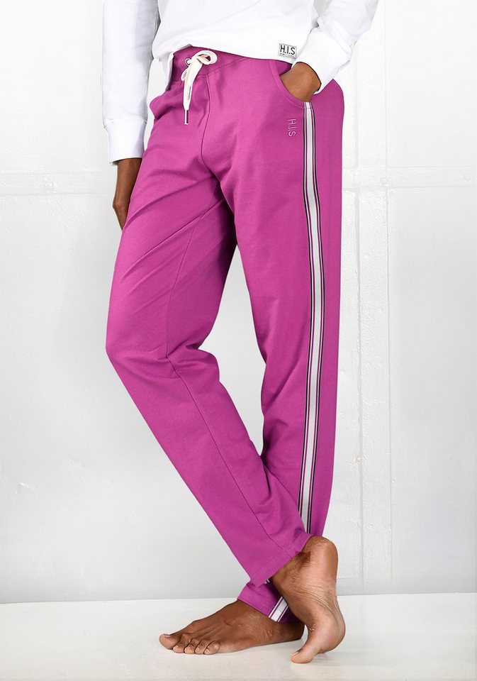 H.I.S Homewearhose -Loungehose mit seitlichen Streifen und Eingrifftaschen, Loungewear
