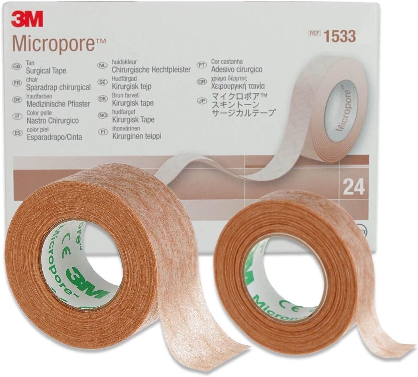 3M Augenlid-Tape Micropore 3M Tape Wimpernverlängerung Vliespflaster Hellbraun Haut Hohe Haftbarkeit
