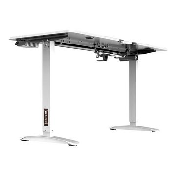 pro.tec Schreibtisch, Salinas Höhenverstellbarer Tisch 140x60 aus Alu Weiß