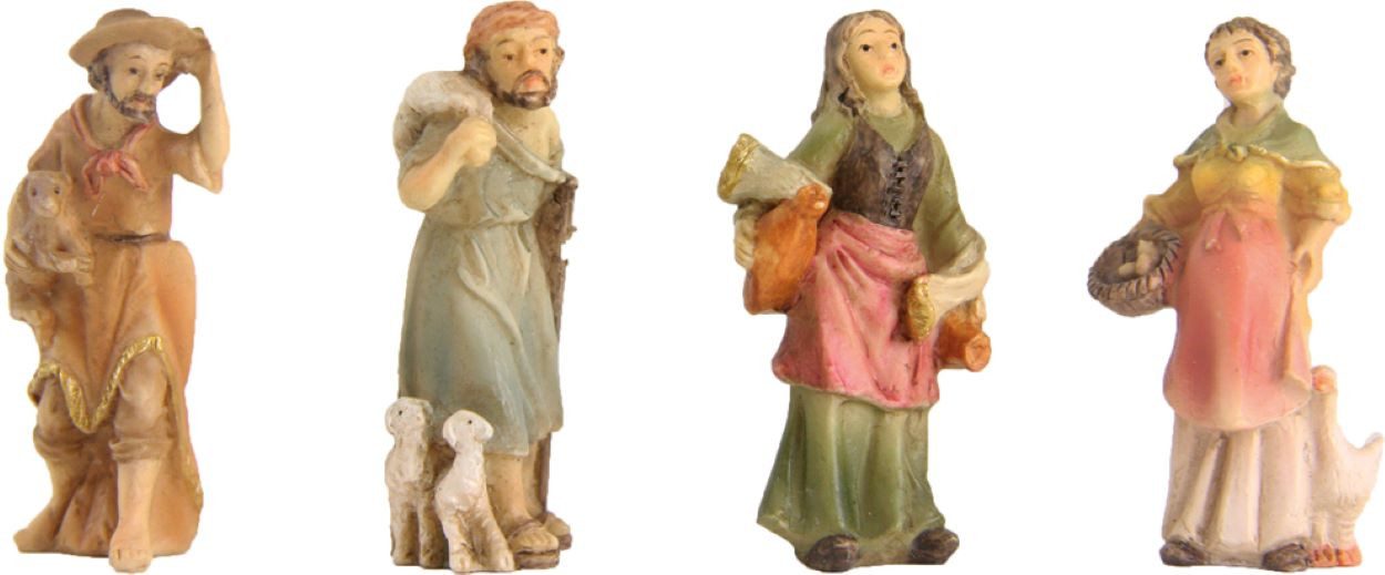 FADEDA Krippenfigur 4x FADEDA Krippenfigure, Zusatzfiguren, Höhe in cm: 3,5
