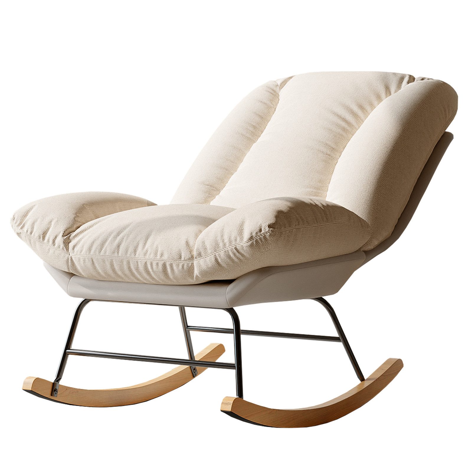 FUROKOY Schaukelstuhl Schaukelstuhl Stillsessel Relaxsessel mit hoher Rücke günstig online kaufen