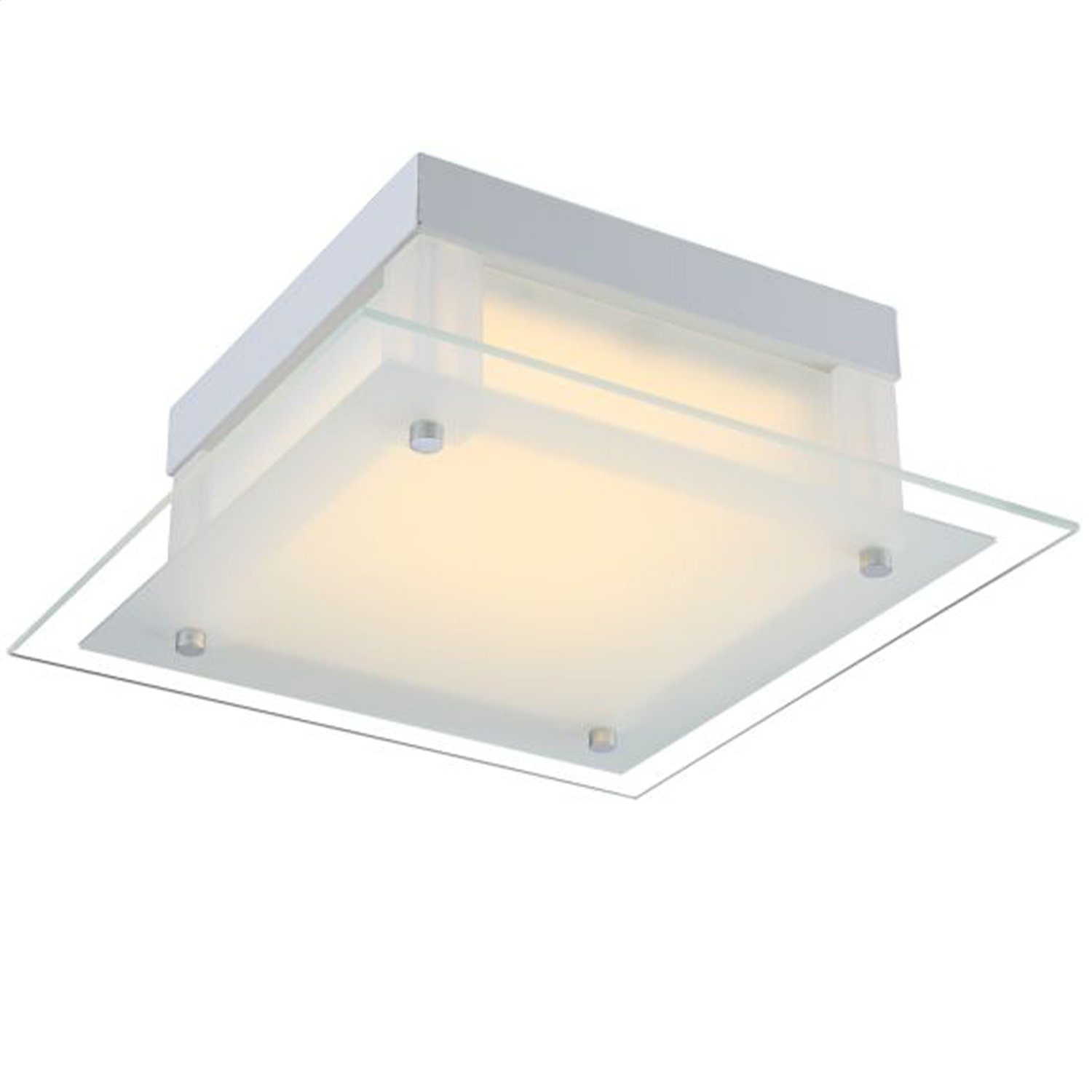 Eckig GLOBO LED Flur Deckenlampe Küche Deckenleuchte Globo Wohnzimmer Deckenleuchte Glas