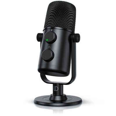 LIAM&DAAN Standmikrofon, USB Podcast Mikrofon schwenkbar Kopfhöreranschluss / Monitorfunktion