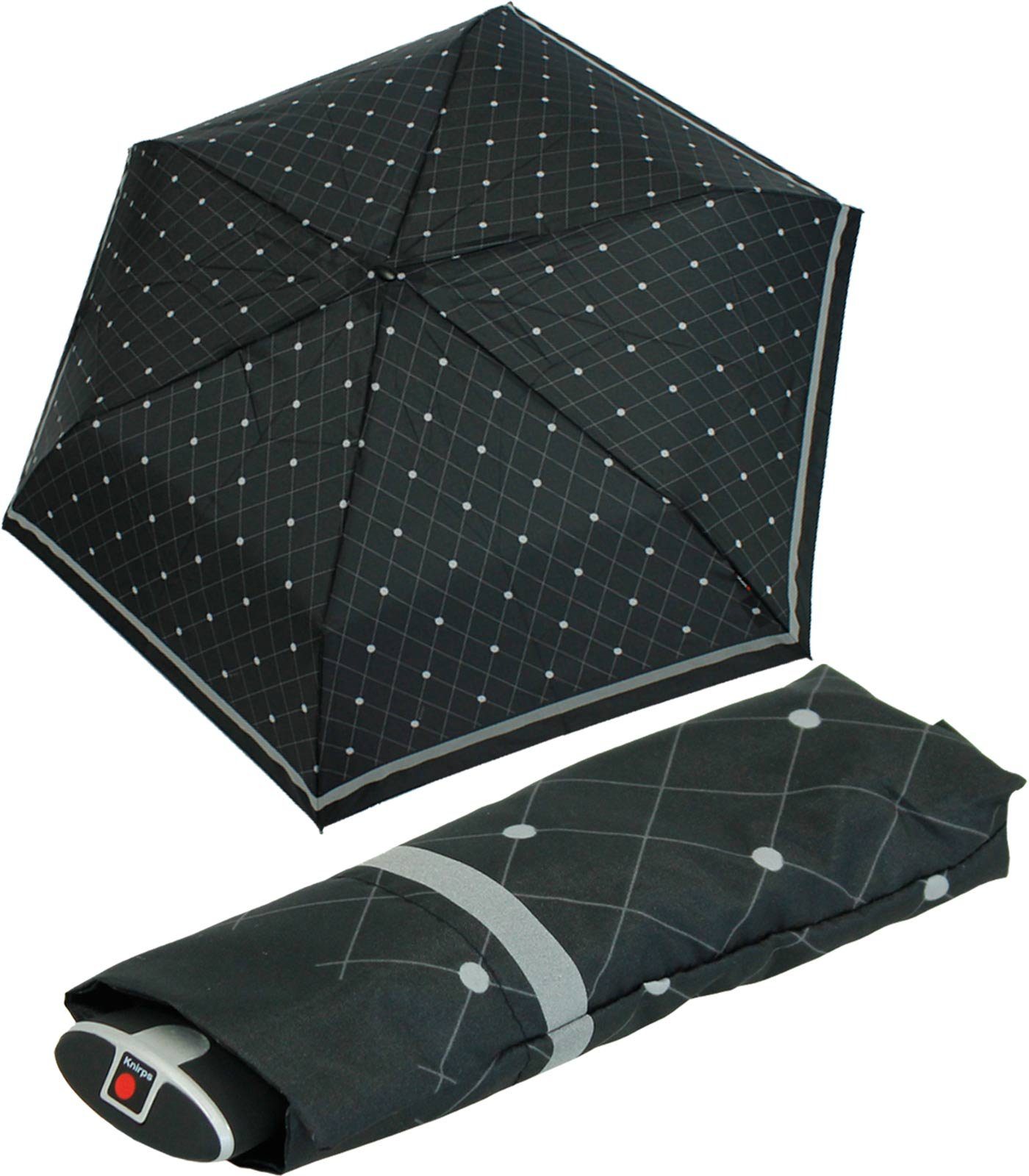 Knirps® Taschenregenschirm flacher, stabiler Schirm, passend für jede Tasche, ein treuer Begleiter, für jeden Notfall
