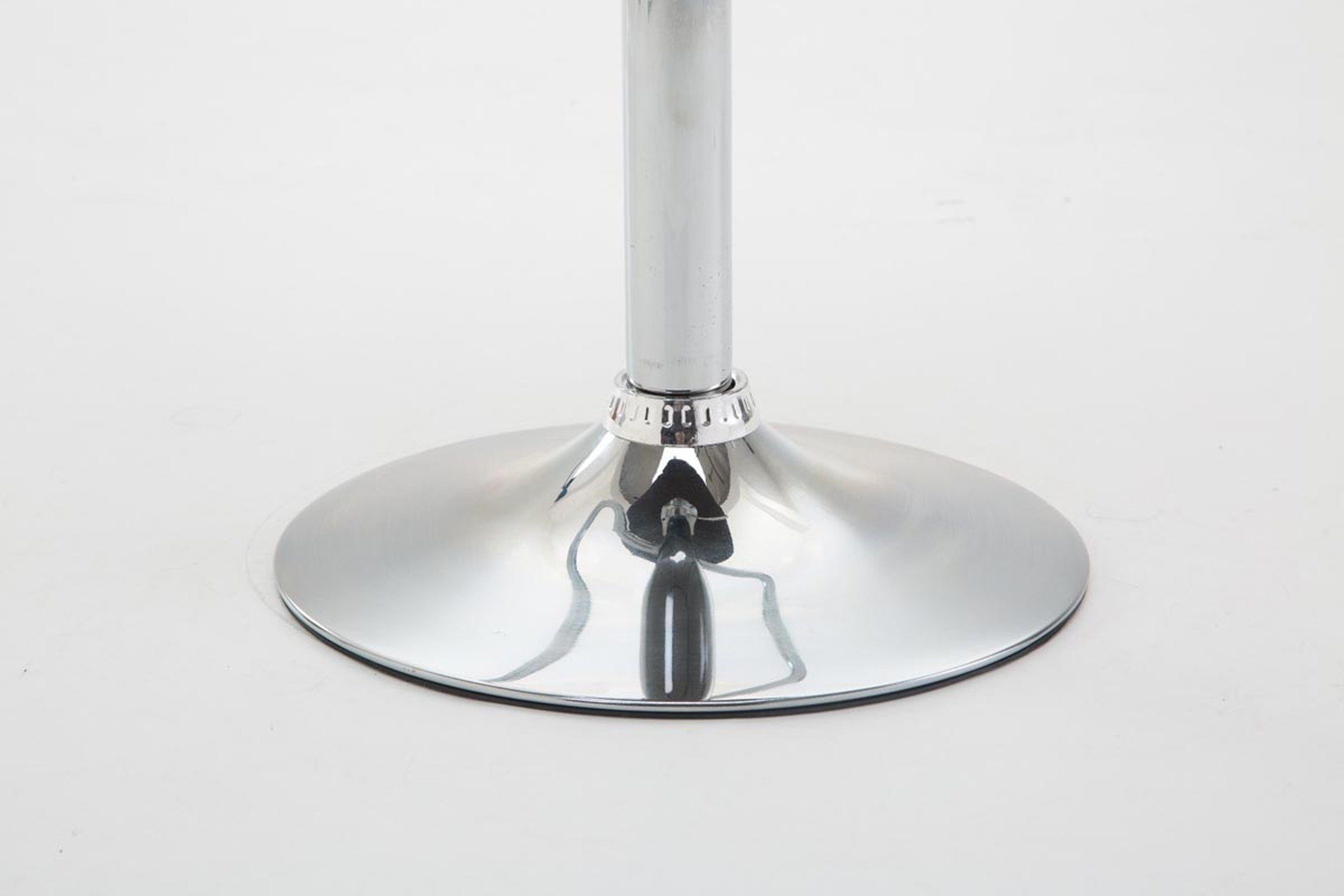 TPFLiving Barhocker Shangrila (Barstuhl - höhenverstellbar Küche Stahl & für Braun drehbar chromfarbener Sitzfläche: Stoff Theke - Tresenhocker), - 360° Hocker 